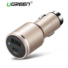 Dual USB Car Charger Ugreen  CD130(30780) Gold GK